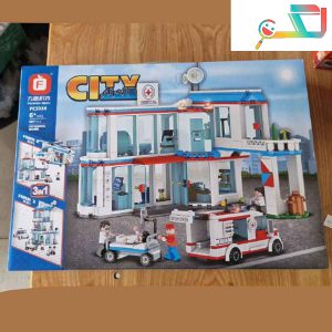 لگو city بیمارستان 687 قطعه ای کد fc3328