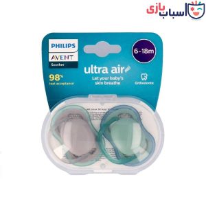 پستانک اونت ارتودنسی 6 تا 18 ماه دوتایی سری Ultra Air فیلیبس