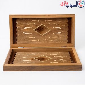 تخته نرد چوب گردو مدل لبه تخت کد 126