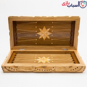تخته نرد چوبی ریشه گردو طرح شفره