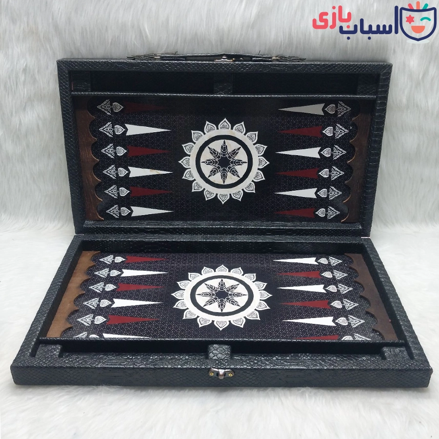 تخته نرد چوبی MDF چرمی کیفی کد 128