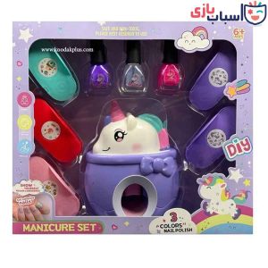 کاشت ناخن طرح پونی با لاک 063-043