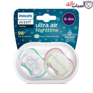 پستانک اونت ارتودنسی شب تاب فیلیپس PHILIPS AVENT کد 19-376