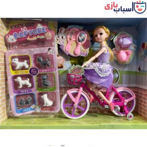 عروسک دخترانه با دوچرخه جعبه بزرگ 6625